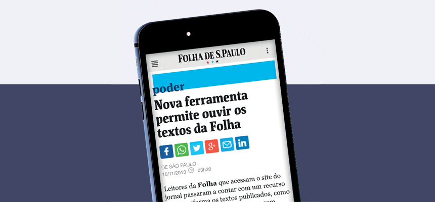 Folha de S.Paulo usa o ReadSpeaker para melhorar a acessibilidade dos seus conteúdos digitais